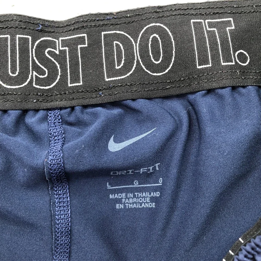 Nike Shorts Mens Large Blue Dri-FIT Microfiber 4 Inch Running Lined Gym Pockets
